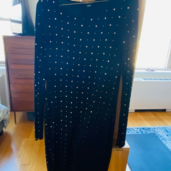 Cynthia Steffe Black/Gold Detail Long Sleeve Dress - Picture 4 of 4